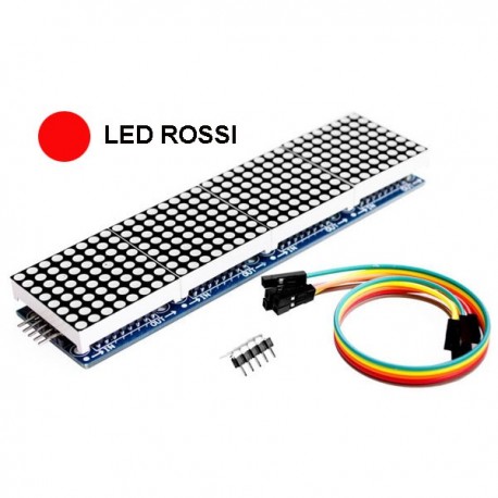 Display a matrice 8x8 con MAX7219 - LED Rossi