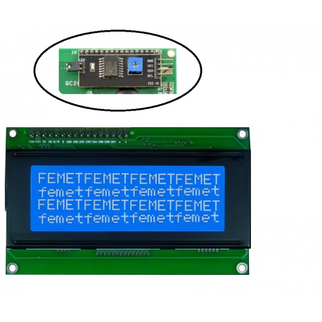 Display LCD 20x4 con interfaccia I²C